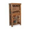 Sandy Shabby Reclaimed Wood Wine Rack Bar Cabinet